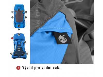 Batoh Ultralight   Rony 50l vínová