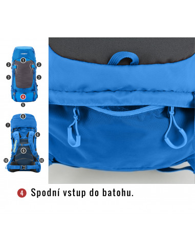 Batoh Ultralight   Rony 50l modrá