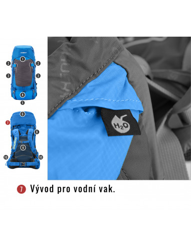 Batoh Ultralight   Rony 50l černá