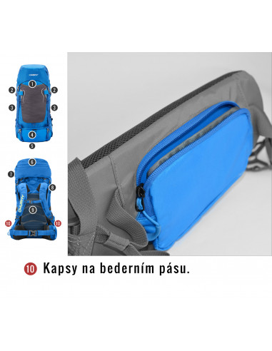 Batoh Ultralight   Rony 50l černá