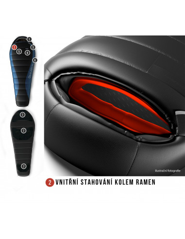 Spacák Péřový Drape -20°C modrá