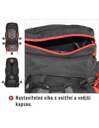 Batoh Expedice   Samont 60+10 l černá