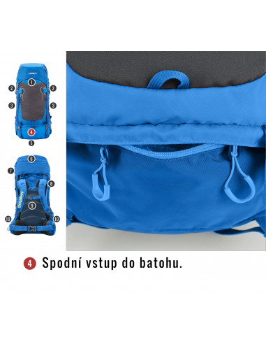 Batoh Ultralight   Rony 50l modrá