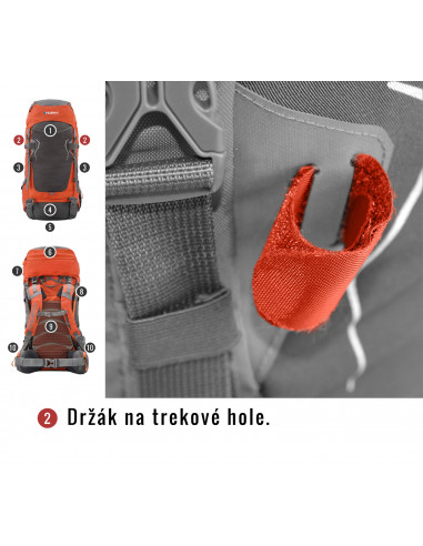 Batoh Ultralight   Rony 50l oranžová