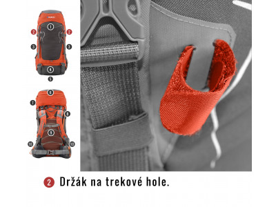 Batoh Ultralight   Rony 50l oranžová