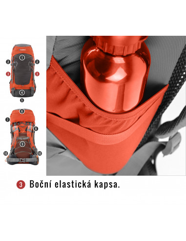 Batoh Ultralight   Rony 50l oranžová