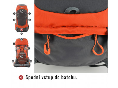 Batoh Ultralight   Rony 50l oranžová