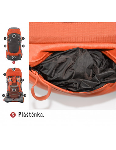 Batoh Ultralight   Rony 50l oranžová