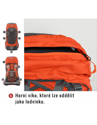 Batoh Ultralight   Rony 50l oranžová