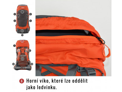 Batoh Ultralight   Rony 50l oranžová