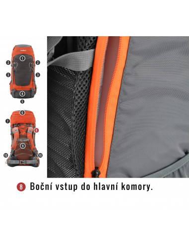 Batoh Ultralight   Rony 50l oranžová
