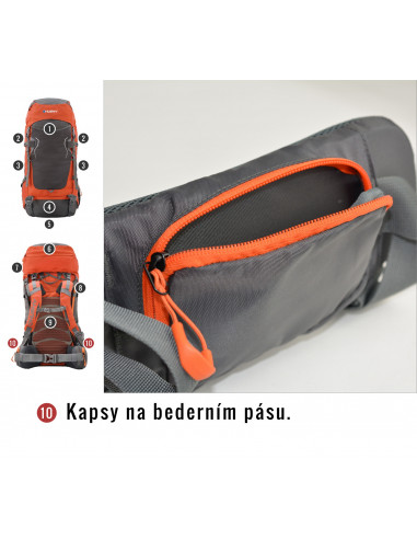 Batoh Ultralight   Rony 50l oranžová