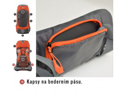 Batoh Ultralight   Rony 50l oranžová