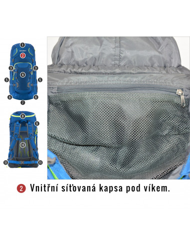 Batoh Expedice / Turistika   Sloper 45 l modrá