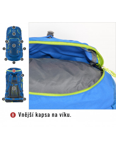 Batoh Expedice / Turistika   Sloper 45 l modrá