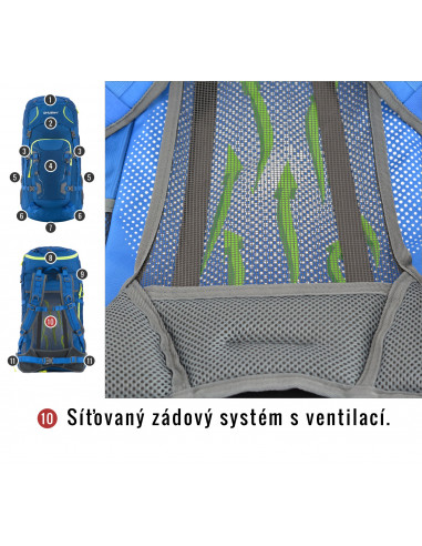 Batoh Expedice / Turistika   Sloper 45 l modrá