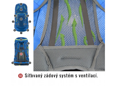 Batoh Expedice / Turistika   Sloper 45 l modrá