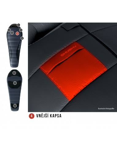 Spacák Péřový Dopy -25°C antracit