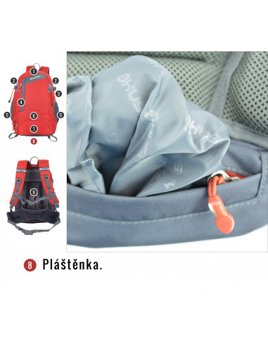 Batoh Turistika   Stingy 28l červená