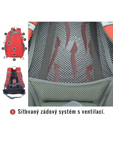 Batoh Turistika   Stingy 28l červená