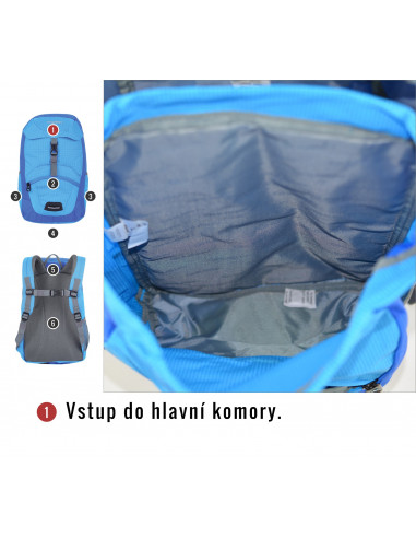 Dětský batoh   Junny 15l modrá