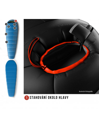 Spacák Outdoor Husky -10°C LONG modrá