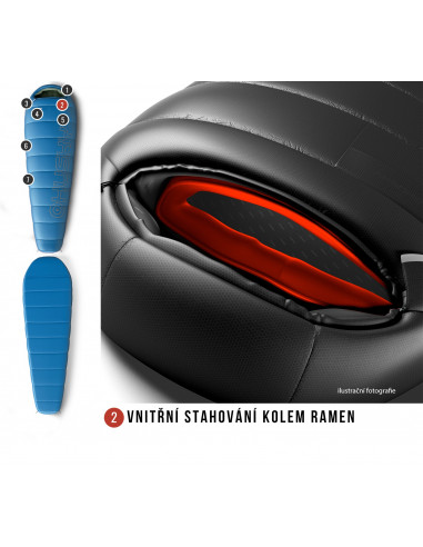 Spacák Outdoor Husky -10°C LONG modrá