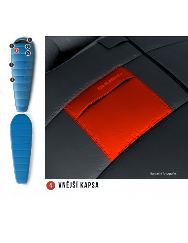 Spacák Outdoor Husky -10°C LONG modrá