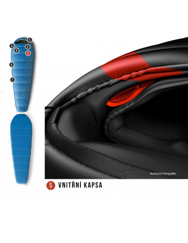 Spacák Outdoor Husky -10°C LONG modrá