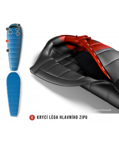 Spacák Outdoor Husky -10°C LONG modrá