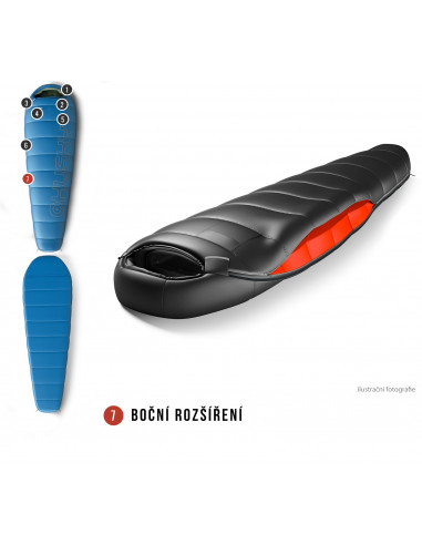 Spacák Outdoor Husky -10°C LONG modrá