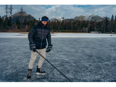 Pánská péřová bunda   Dester M modrá/tm.modrá