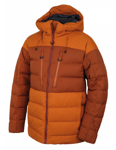 Pánská péřová bunda   Dester M hnědooranžová/hnědá