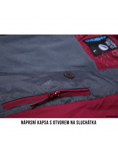 Dámská péřová bunda   Donnie L vínová