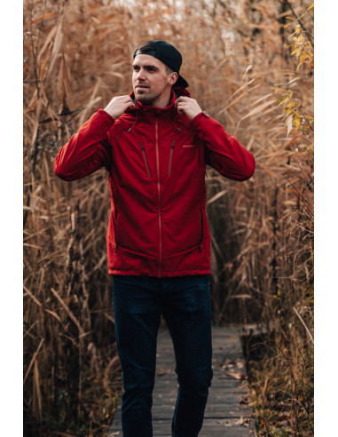 Pánská softshell bunda   Sahony M tm. cihlová