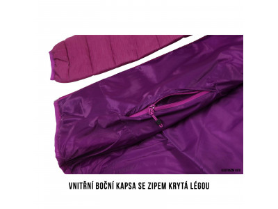 Dámská plněná oboustranná bunda   Nodiq L fialová / tm. fialová
