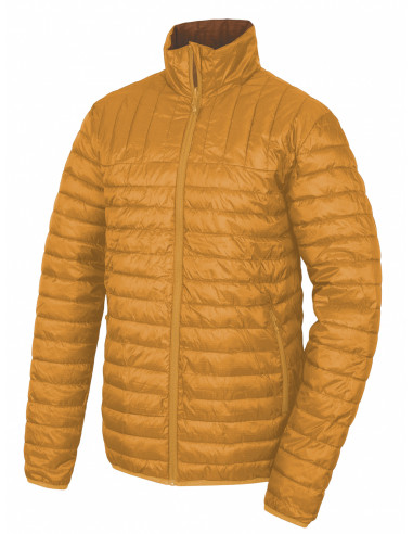 Pánská plněná oboustranná bunda   Nodiq M krémově žlutá / tm.hořčicová