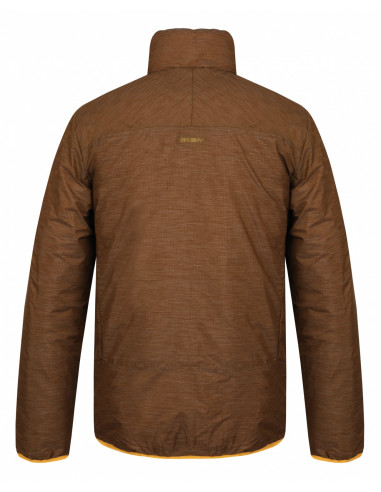 Pánská plněná oboustranná bunda   Nodiq M krémově žlutá / tm.hořčicová