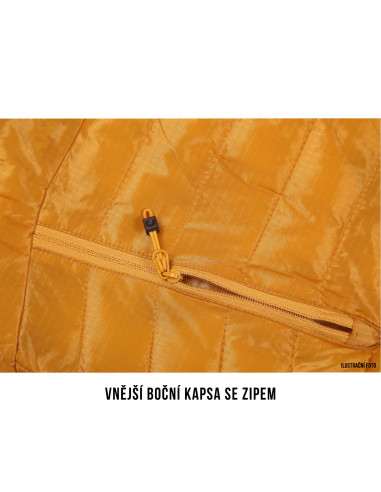 Pánská plněná oboustranná bunda   Nodiq M krémově žlutá / tm.hořčicová