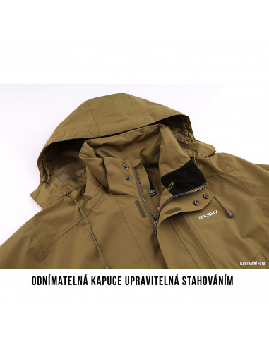 Pánská hardshellová bunda   Nutty M tm. olivová