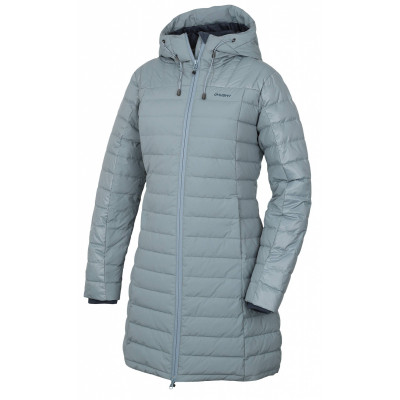 Dámský péřový kabátek   Daili L sv. šedomodrá