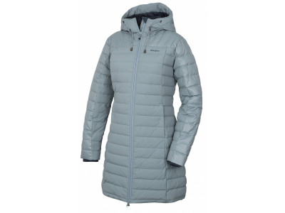 Dámský péřový kabátek   Daili L sv. šedomodrá