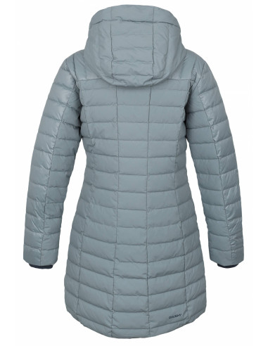 Dámský péřový kabátek   Daili L sv. šedomodrá