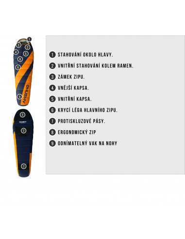Spacák Extreme   Enjoy -26°C oranžová