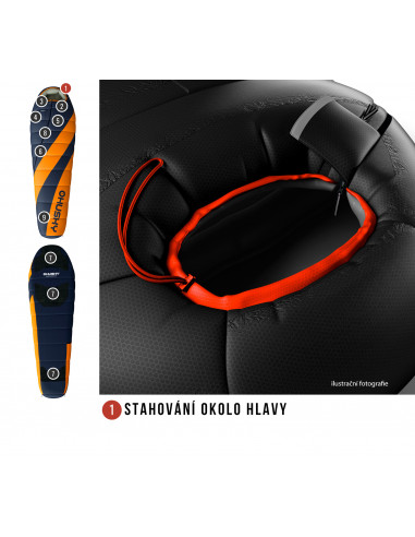 Spacák Extreme   Enjoy -26°C LONG oranžová