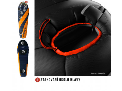 Spacák Extreme   Enjoy -26°C LONG oranžová