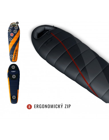 Spacák Extreme   Enjoy -26°C LONG oranžová