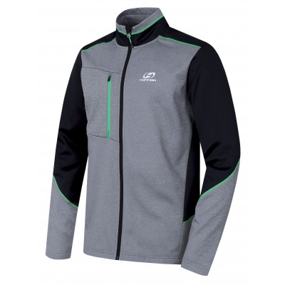 Mens trekking sweatshirt TARIQ light gray mel (green)