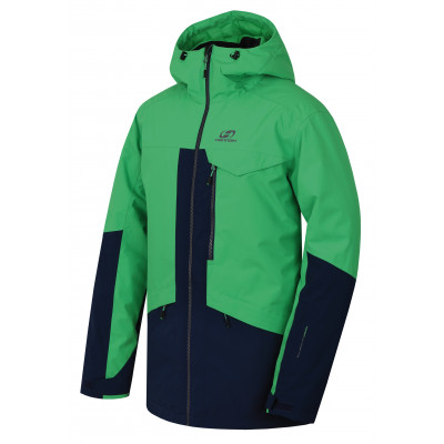 Mens snowsport jacket TIERSEN classic green/dress blues
