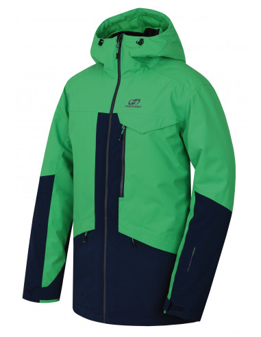 Mens snowsport jacket TIERSEN classic green/dress blues